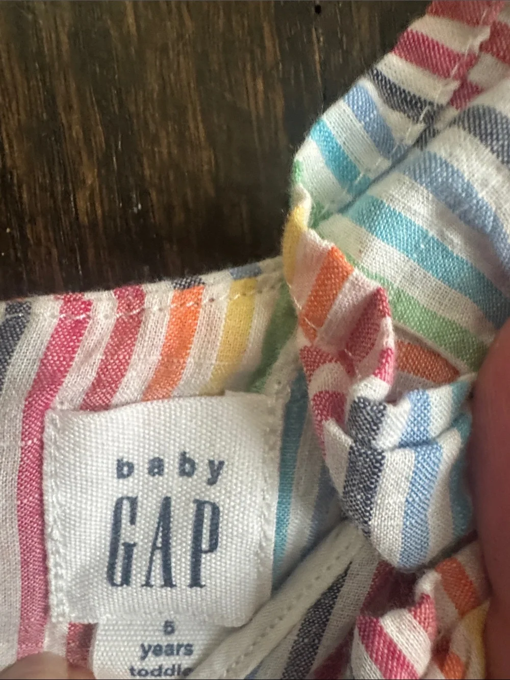 GAP Girls' Rainbow Stripe Ruffle Sundress - Multi
